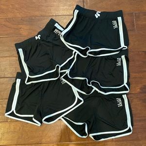 Justice active shorts lot (5) black large 12/14
